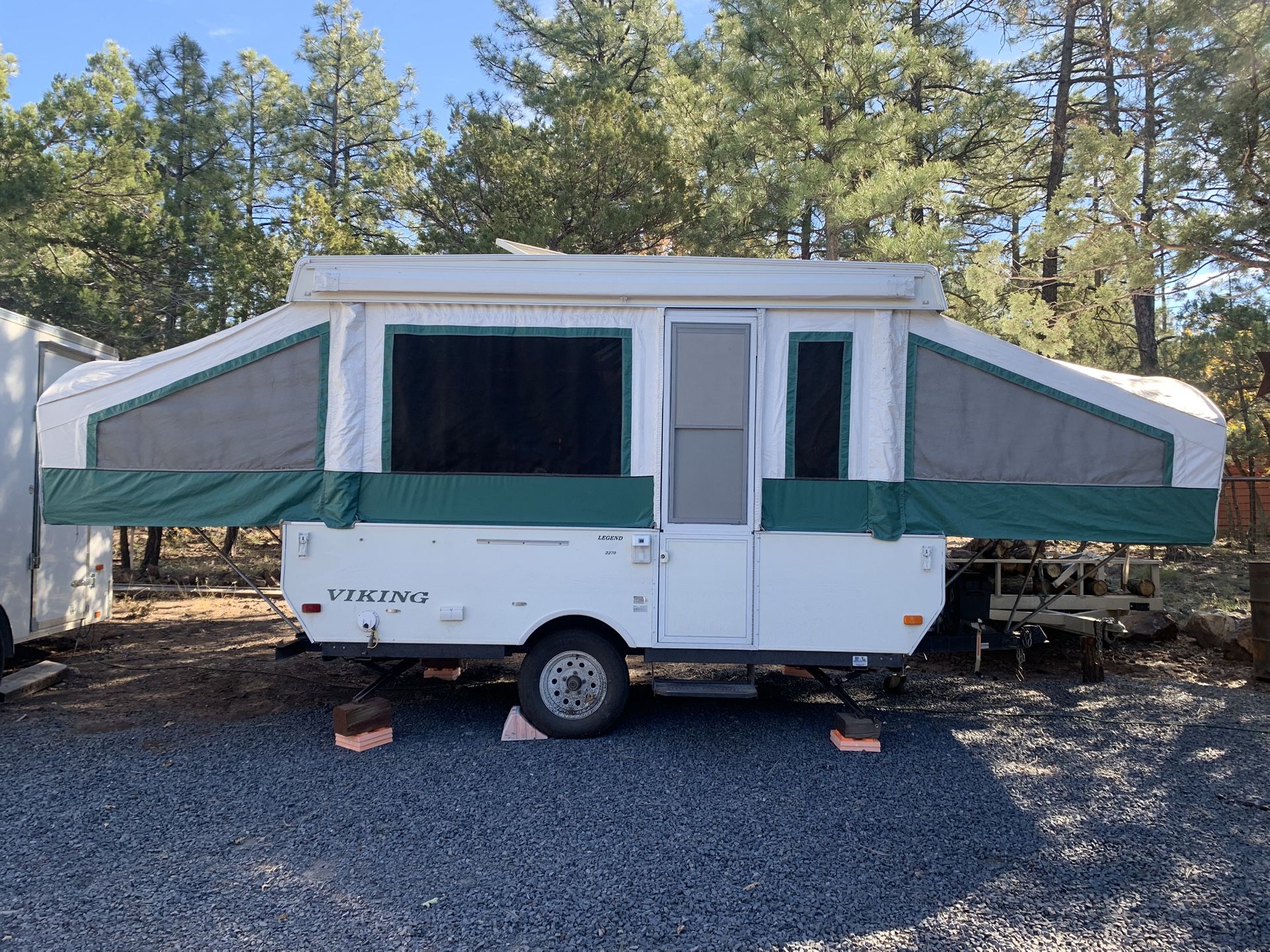 2002 VIKING POPUUP TRAVEL TRAILER / IF you would like to come see it it is all set up. Will be set up two more weeks and I’m closing it up. 