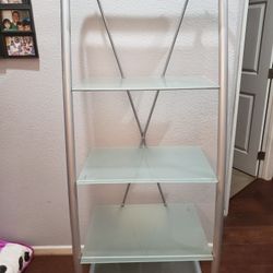Glass and Metal Bookshelf