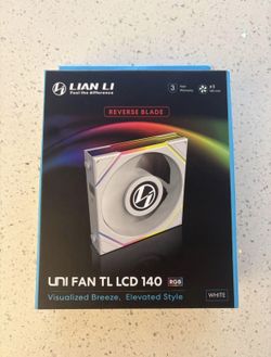 Lian Li TL LCD Reverse fluid Dynamic Bearing 140mm Case Fan White