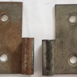 One Pair of Jeep lower door hinge brackets for a soft top, includes left and right side --From a Jeep CJ