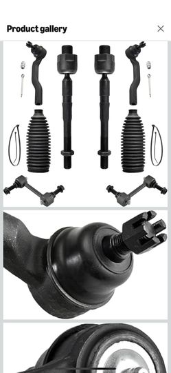 New Front 8pc Tie Rods Sway Bars Kit for 07-14 Ford Edge Lincoln MKX, 4 Outer & Inner Tie Rod Ends 2 Sway Bars 2 Boots 2007 2008 2009 2010 2011 2012 2