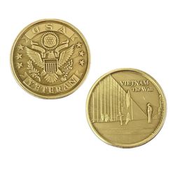 Vietnam The Wall USA Veteran Challenge Coin Gold Commemorative Memorial Gift