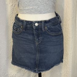 Old Navy bark blue denim Jean mini skirt size 14