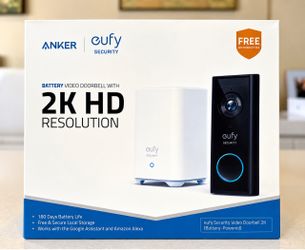Video Doorbell Battery or Wired • 2K • Includes Hub HB2 Kit • eufy S220 • LIKE NEW