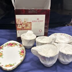 2002 Royal Albert 9 Piece Tea Completer Set
