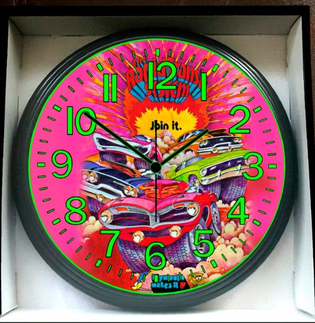 Wall Clock1970 69 71 68 Plymouth GTX Garage Shop Glow In The Dark Wall Clock New!