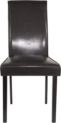 Set of 2 - Wood Frame Upholstered Dining Room Chair, Dark Brown