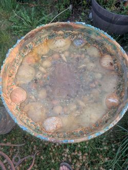 Epoxy bird bath
