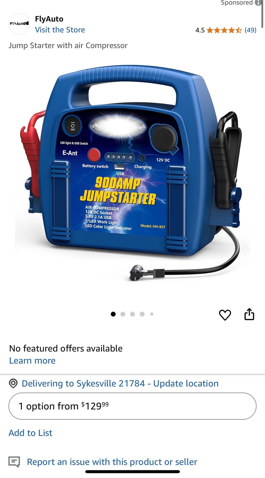 Jump Starter with air Compressor
