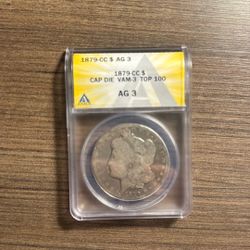 1879 Cc Morgan Silver Dollar Rare Anacs Graded