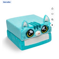 Pillow Cube Kid Cubes Kitty Toddler Pillow, 2-in-1 Fun Toy & Plush Pillow for Kids Ages 3+