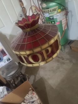 Top Hat Restaurant Vintage Tiffany Style Light