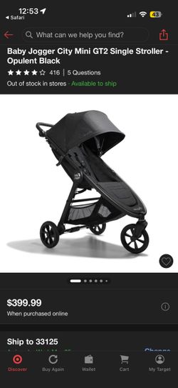 Jogger stroller- baby jogger city mini gt