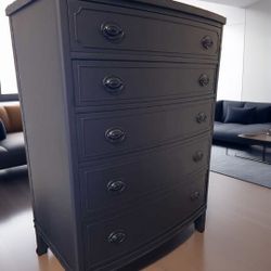 Black Solid Wood Dresser