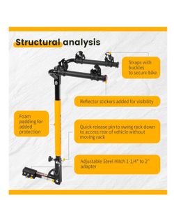 2-Bike Hitch Mount Bike Rack