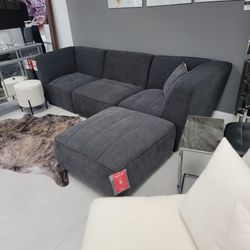 Boucle Dark Grey Sectional Sofa Cozy Comfortable Coych NEW Pay Later 4 Segments