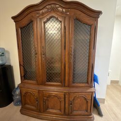 Vintage Solid Wood China Cabinet / Hutch