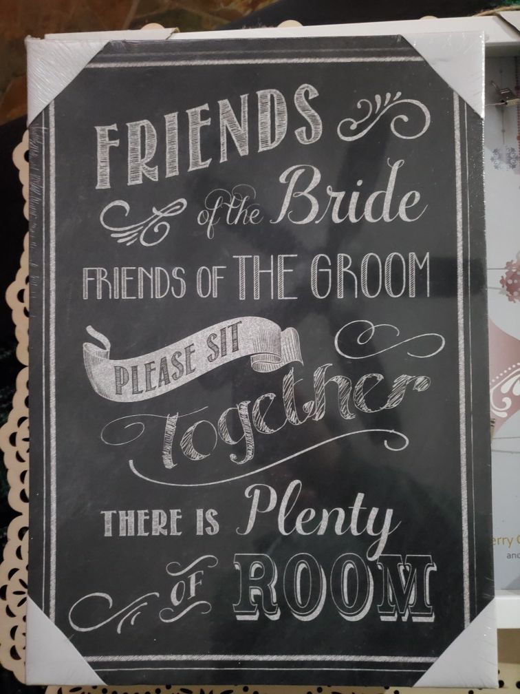 Wedding Seating Sign canvas