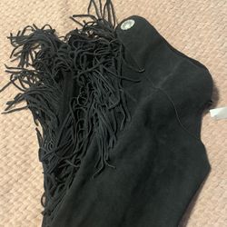 Black Leather Chaps  Size  Xtra Small