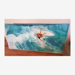 Large Framed Surfing Artwork / Wave Wall Art