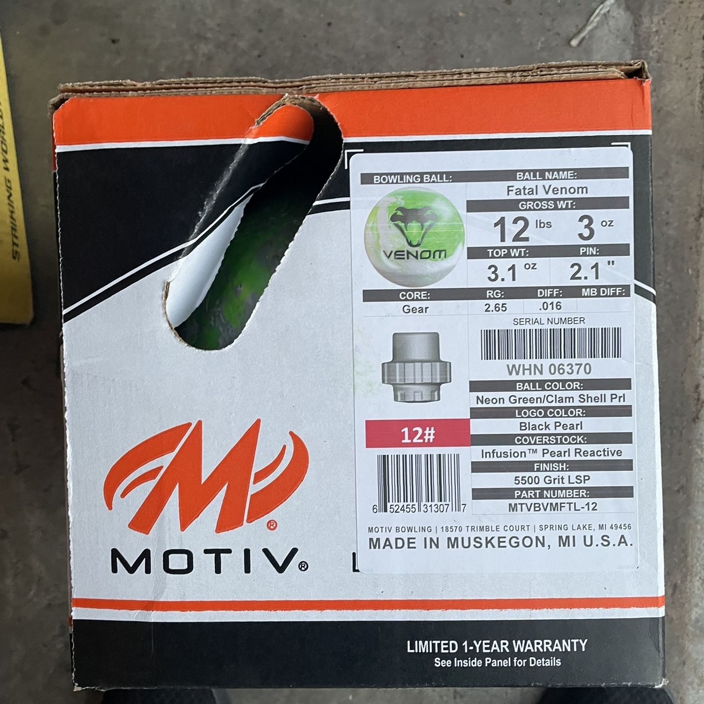 12lb Motiv Venom Bowling Ball for Sale in Gilbert, AZ - OfferUp