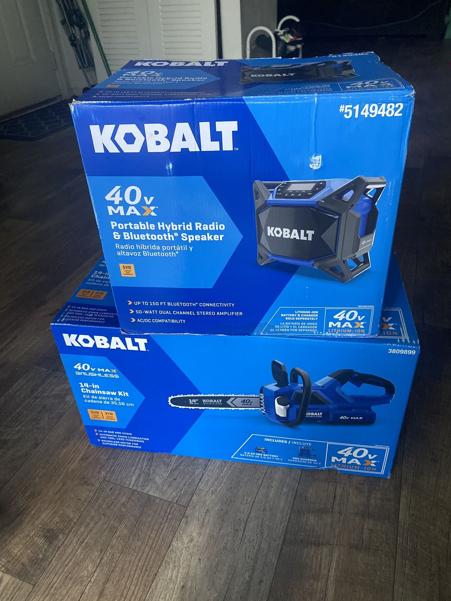 Kobalt Chainsaw And Bluetooth Speaker 