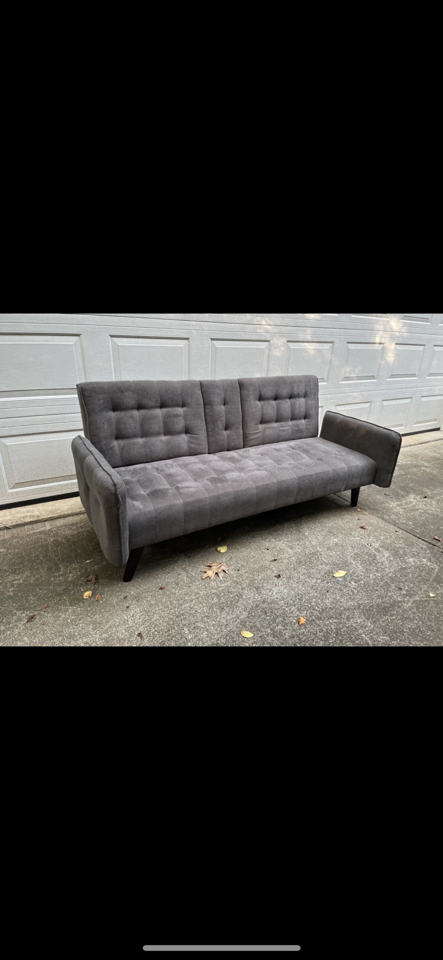 Grey Futon Sofa Couch Good Condition