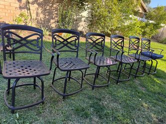 set of 6 beautiful hanamint outdoor bar stool
