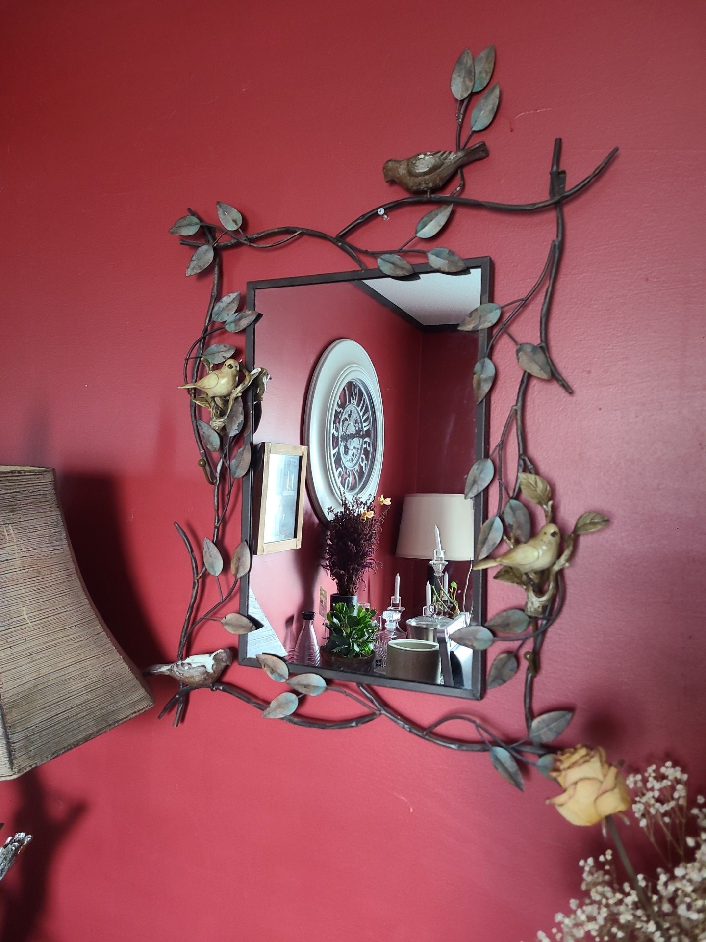 Metal Bird mirror