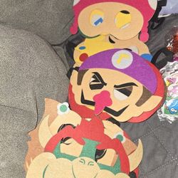 Super marios Felt Masks Role Play Bros Party Favors,Game Themed Party Supplies Dress Up Masks Birthday Cosplay Mask Cartoon Character Cosplay Photo Bo