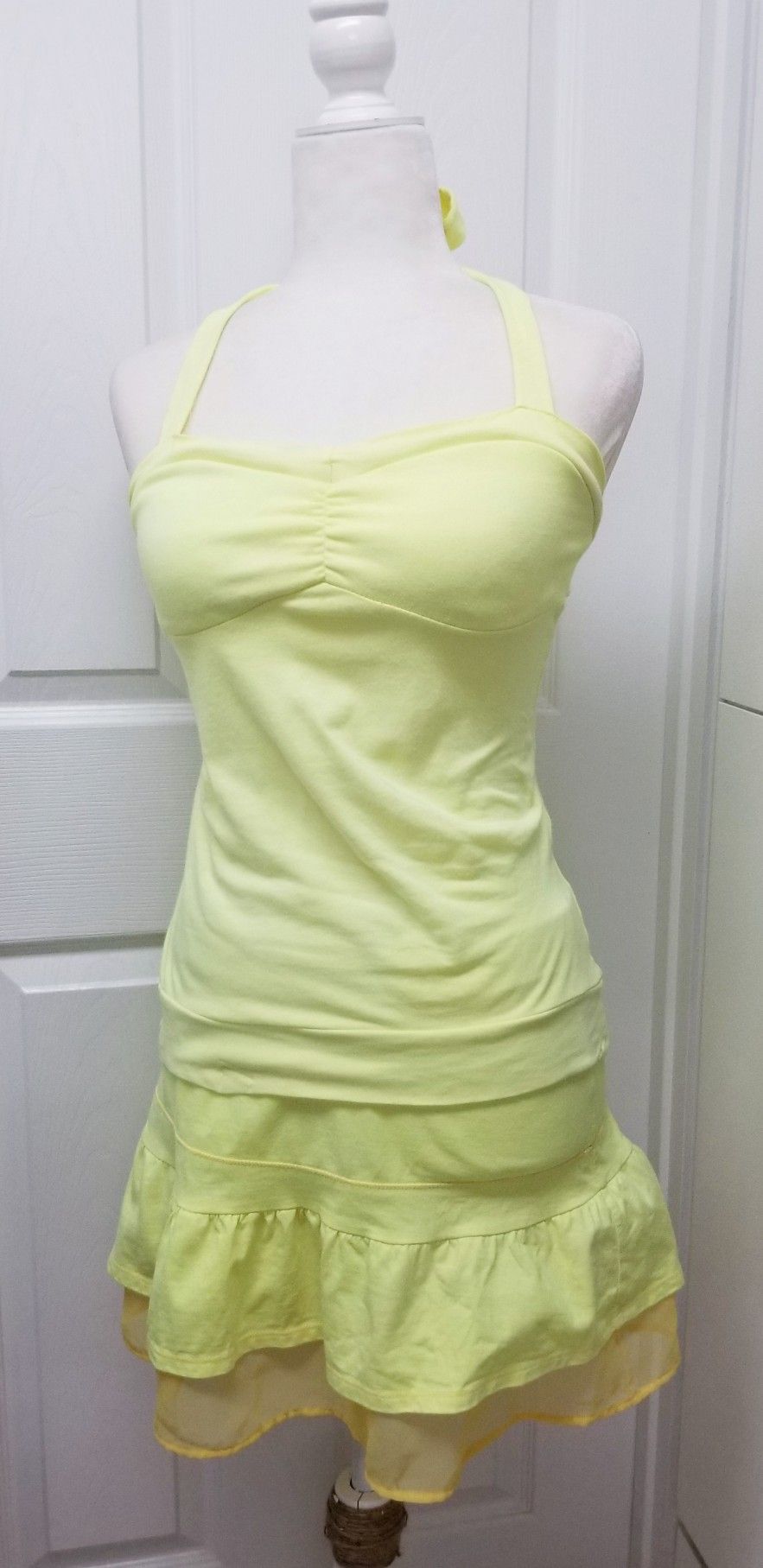 Yellow Two Piece Top Skirt M