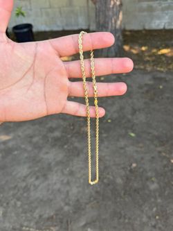 Gold Rope Chain Necklace 14k