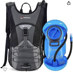Hydration Backpack with 2L Water Bladder, Lightweight Insulated Water Backpack for Running Hiking Cycling Camping Hunting, Small Hydration Pack Fits M