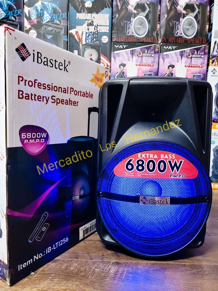 Karaoke Bluetooth Party Speaker ❗️Long Battery 8hr 🔋+++ - Wireless Mic INCLUDED🎤❗️HD Audio - Usb / Aux / Sd Card - BEST SOUND🎶🔊🥳
