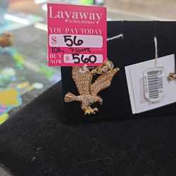10k Eagle Pendant
