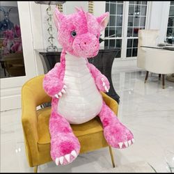 Jumbo Pink Dragon Plush 58" BRAND NEW IN HAND