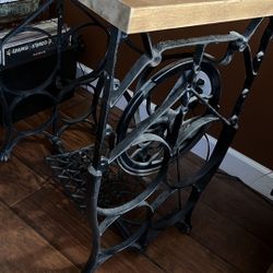 Singer antique treadle sewing machine made into table