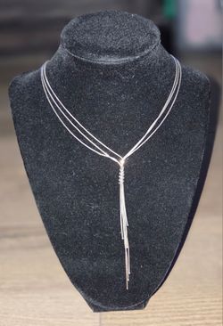 Sterling silver triple strand necklace 16"