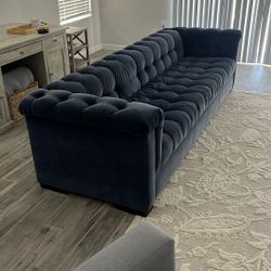 Blue Velvet Couch 