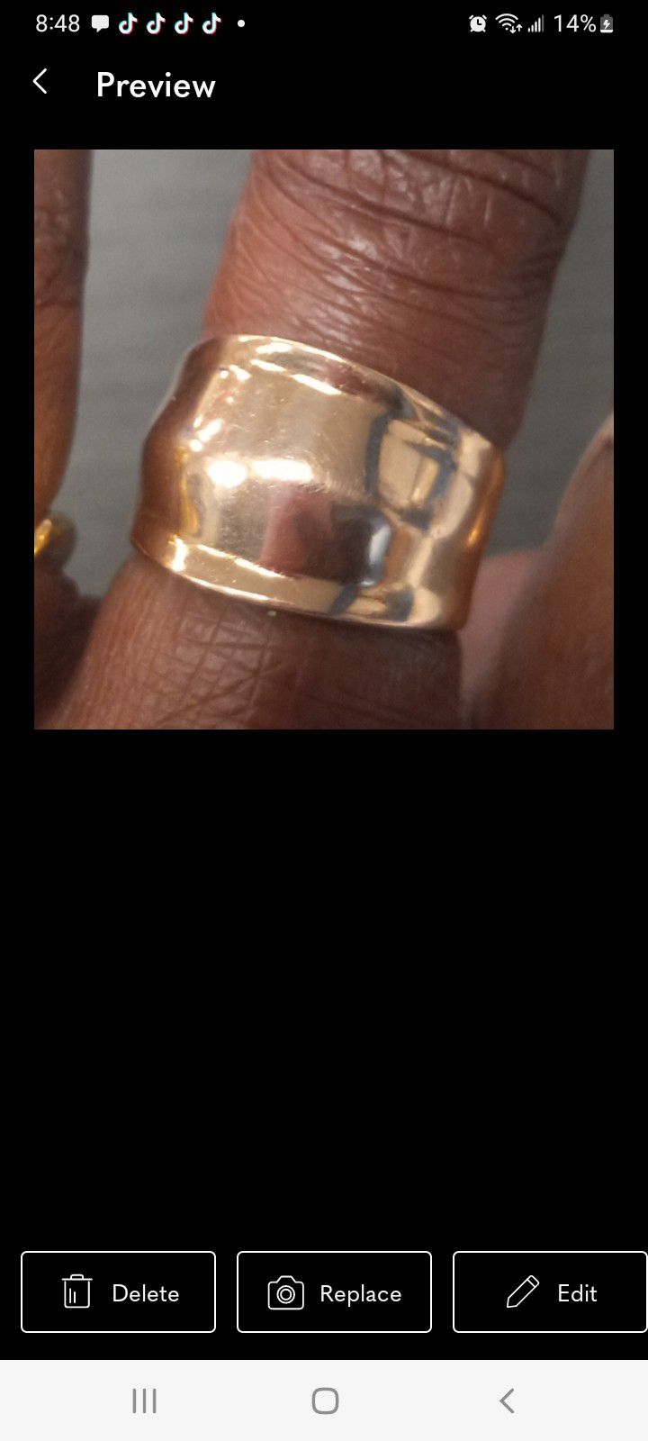 18k Solid Rose Gold Cigar Band Willing To Trade
