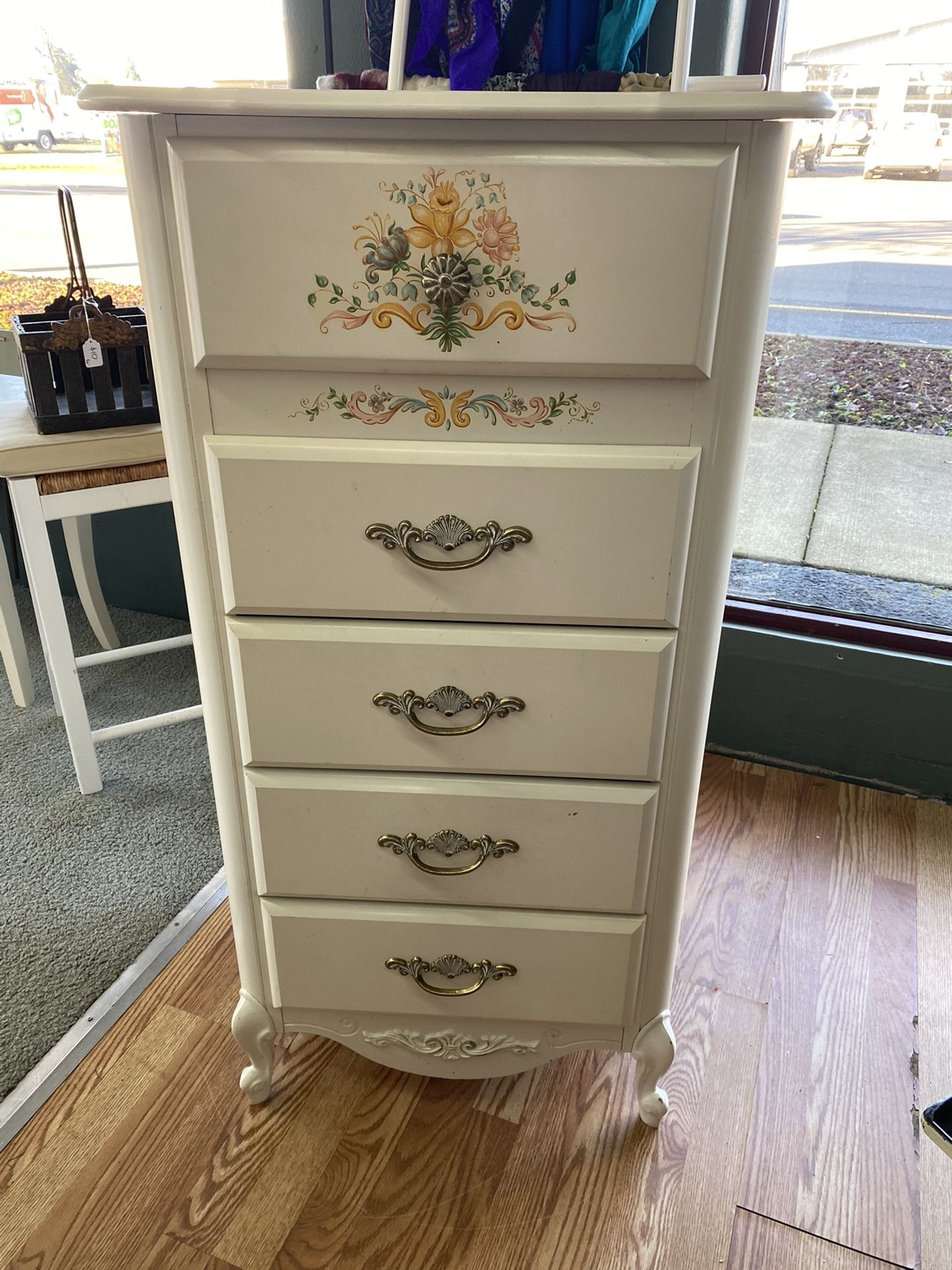 Tall Skinny French provincial Lingerie Dresser