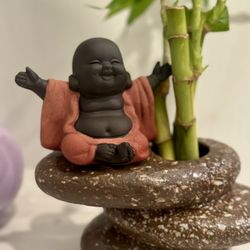 ☯️ Zen Decor: 🪴 Happy Zen Monk Planter/Vase