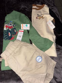 4 shirts 1 pair of Shorts
