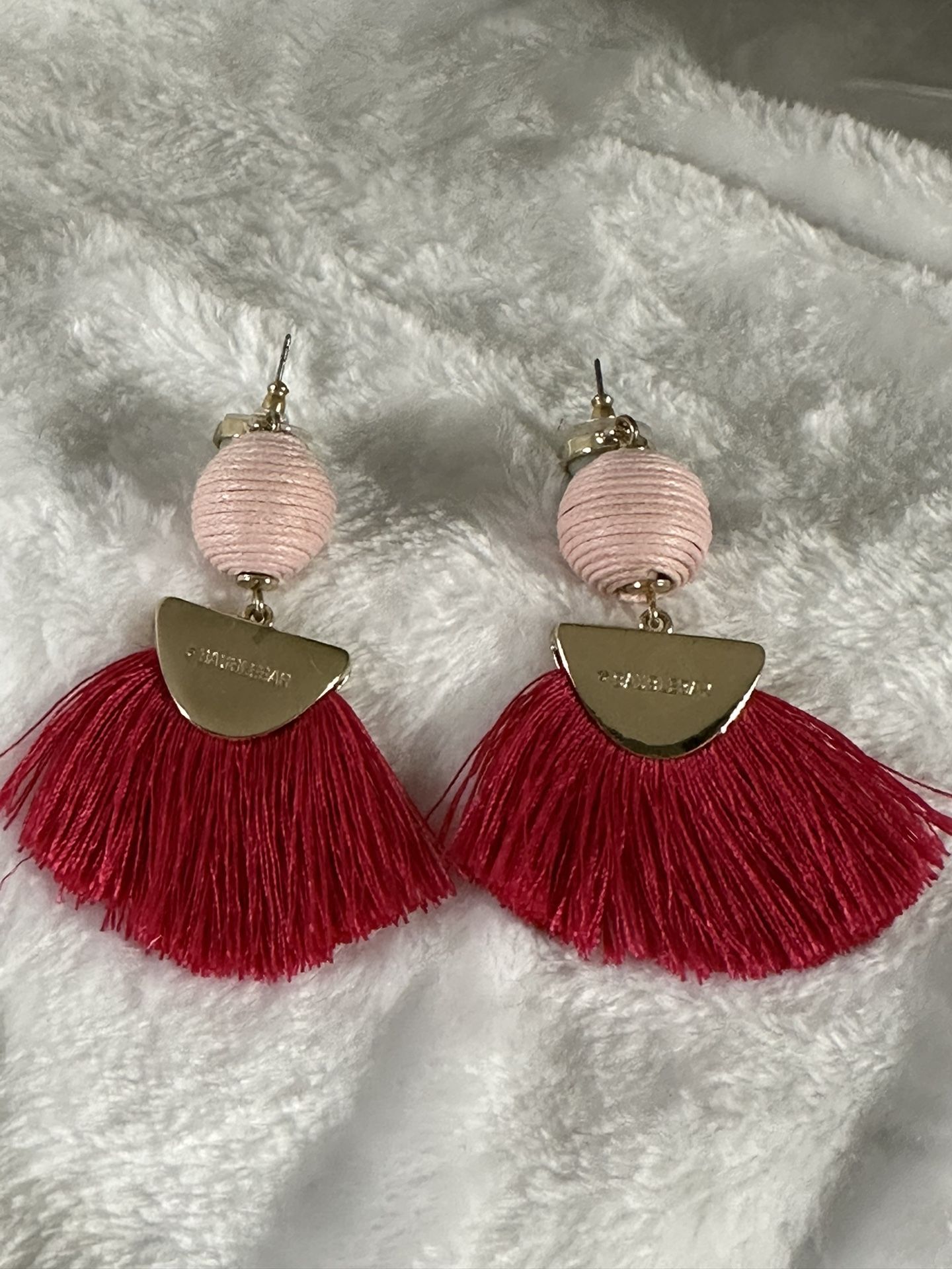 Baublebar Fringe Pink & Red Great Condition Colorful Nice!