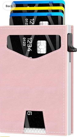 RFID Wallet Women: Stylish Security Metal Wallet for 10-12 Cards & 2 ID Windows - Smart Pop-Up Credit Card Holder & Cash Slot in Compact Trifold Desig