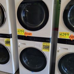 LG ThinQ WashTower Single Unit Front Load Washer 4.5 Cubic Feet  AND  Gas Dryer 7.4 Cubic Feet