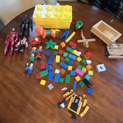 Large Collection of Lego Duplo Building Blocks, Action Figures, Wood Toys and More