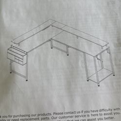 Glass L Shape Desk