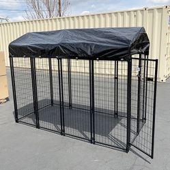 New in box $290 Large Heavy Duty Kennel with Cover Dog Cage Crate Pet Playpen (8’L x 4’W x 6’H) 