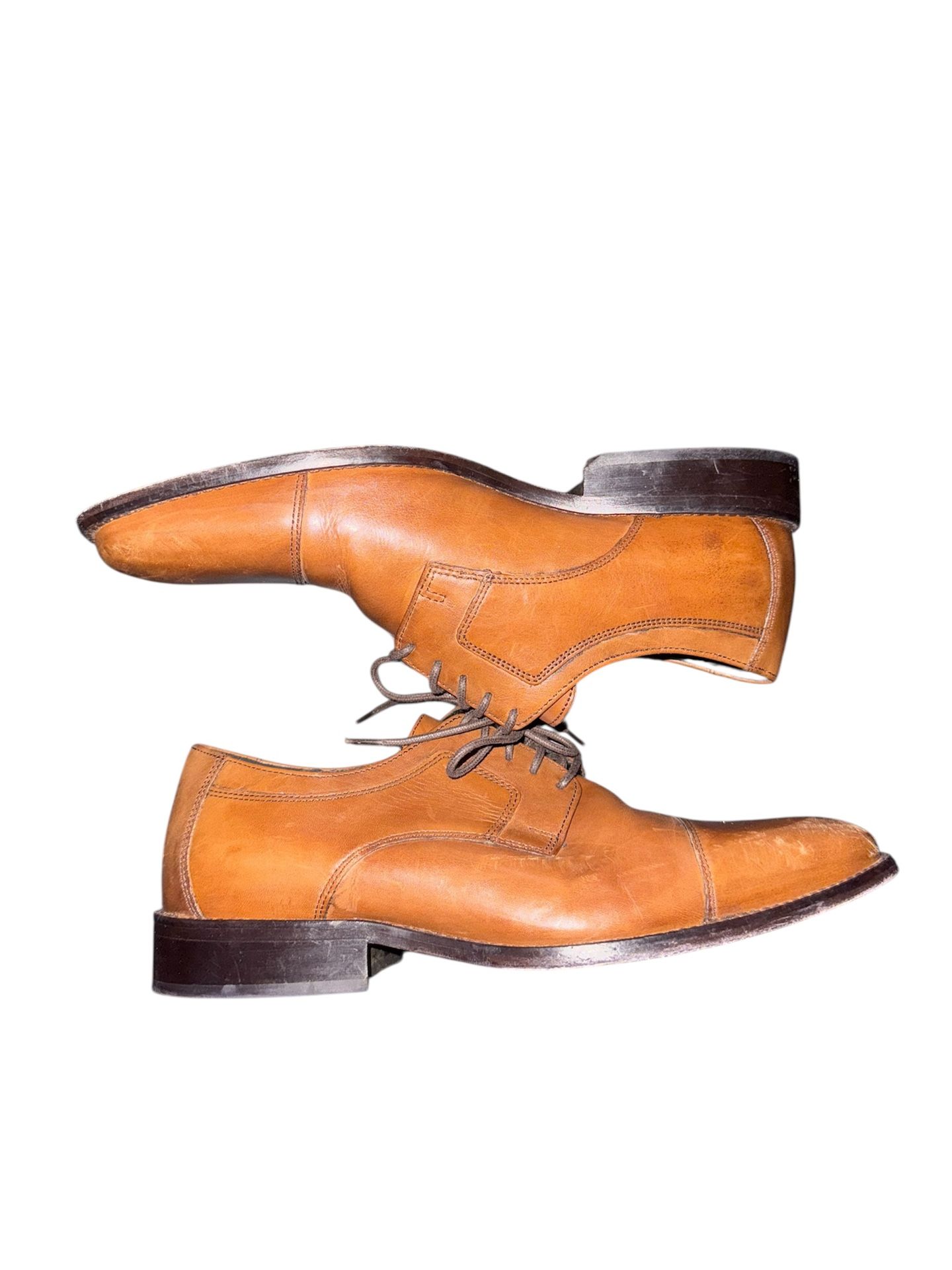 Johnston & Murphy Tan Leather Oxfords Sleek Design